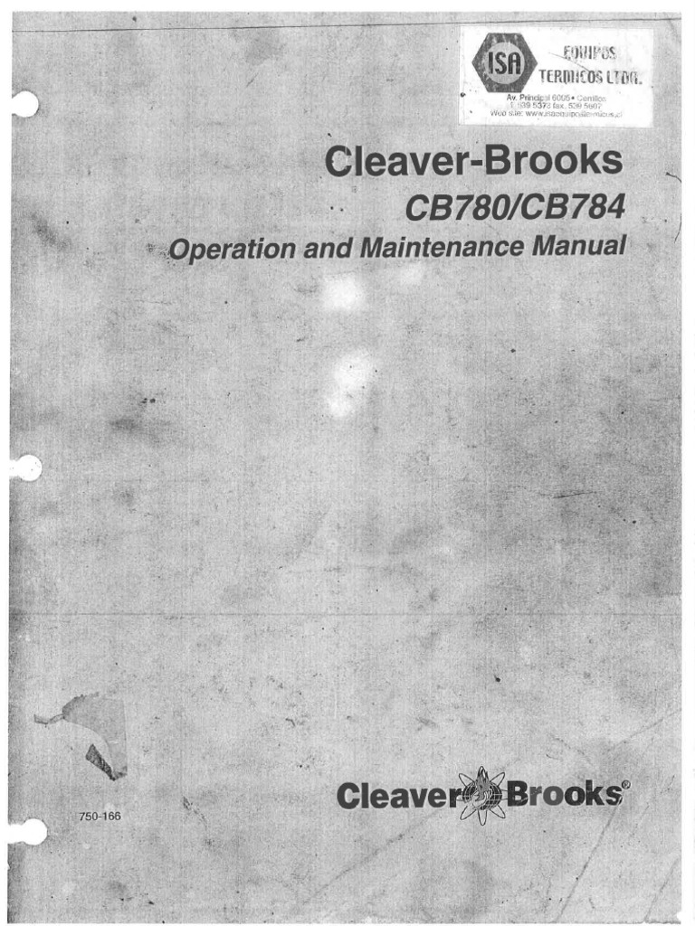Manual de Operacion Cleaver Brooks | PDF