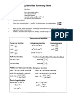 6.5 Trig Identities Summary Sheet