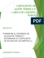 Coeficiente de Dilatación Térmica o Cúbica de Líquidos