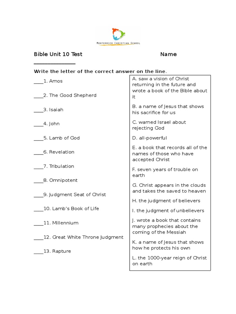 Bible Test: Prophecy & Salvation | PDF | Law | History