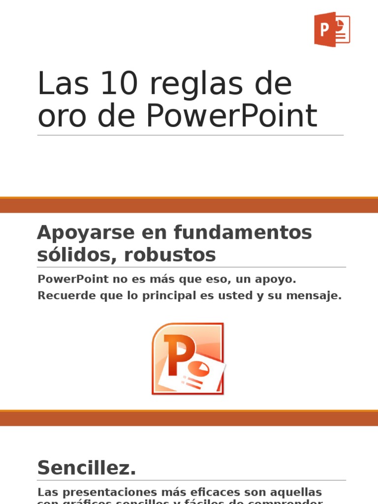 10 Reglas de Oro para PowerPoint | PDF