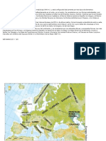 Mapa Fisico de Europa Montañas Llanuras Mesetas