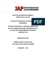 ESTADO NUTRICIONAL Y HÁBITOS ALIMENTARIOS SECUNDARIA I.E. 40028