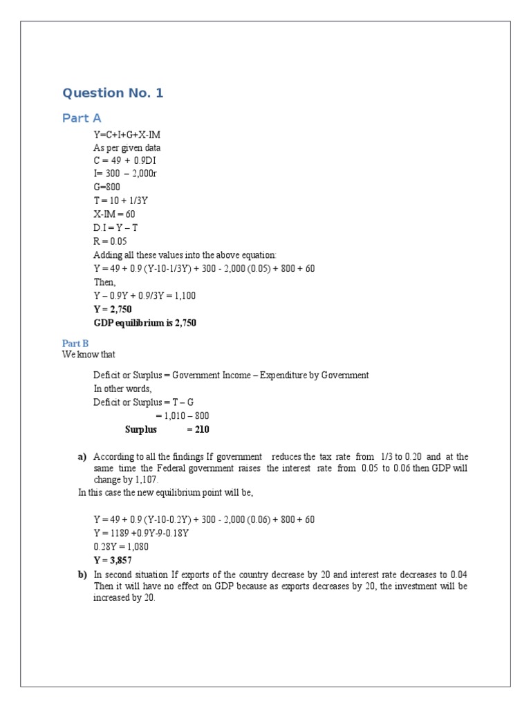 Economics Assignment