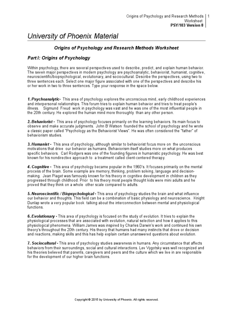 psychology research methods worksheet