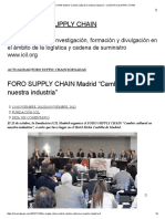 Foro Supply Chain Madrid "Cambio Cultural en Nuestra Industria" - Logistics & Supply Chain