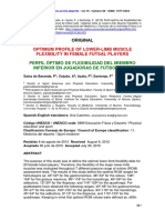 Perfil Óptimo de Flexibilidad Del Miembro Inferior en Jugadoras de Fútbol Sala. Rev Int Med CC AFD