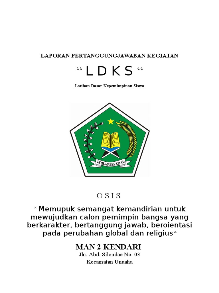 Laporan Pertanggungjawaban Kegiatan Ldk Sma