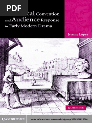 Theatrical Convention And Audience Response In Early Modern Drama J Lopez Hamlet Theatre