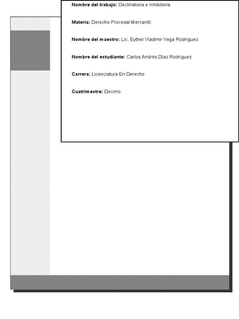 Declinatoria e Inhibitoria | Descargar gratis PDF | Jurisdicción | Juez