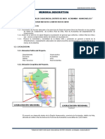 Memoria Descriptiva de Puesto de Salud