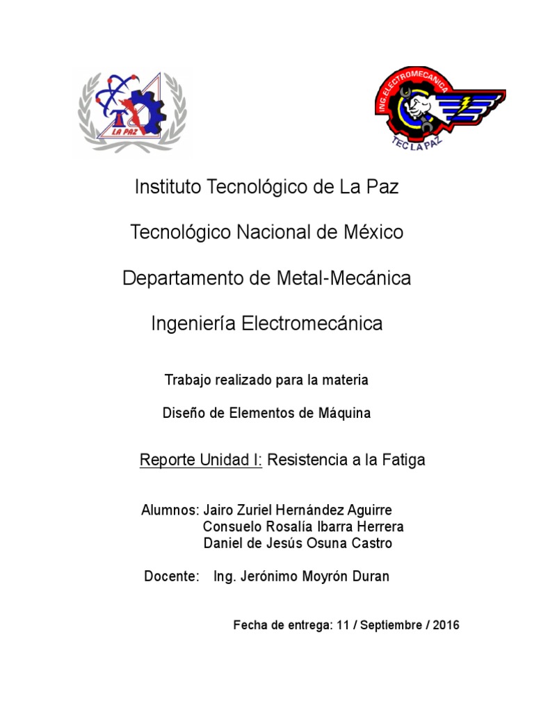 Resistencia a la Fatiga en Elementos de Máquina | PDF | Fatiga ...