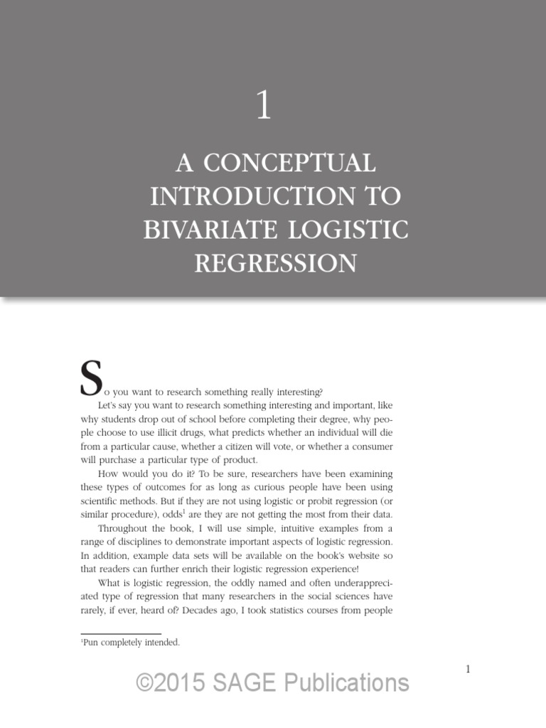 What Is Bivariate Logistic Regression