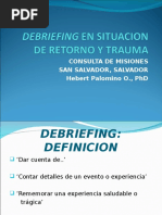 Debriefing en Situacion de Retorno y Trauma - Pps