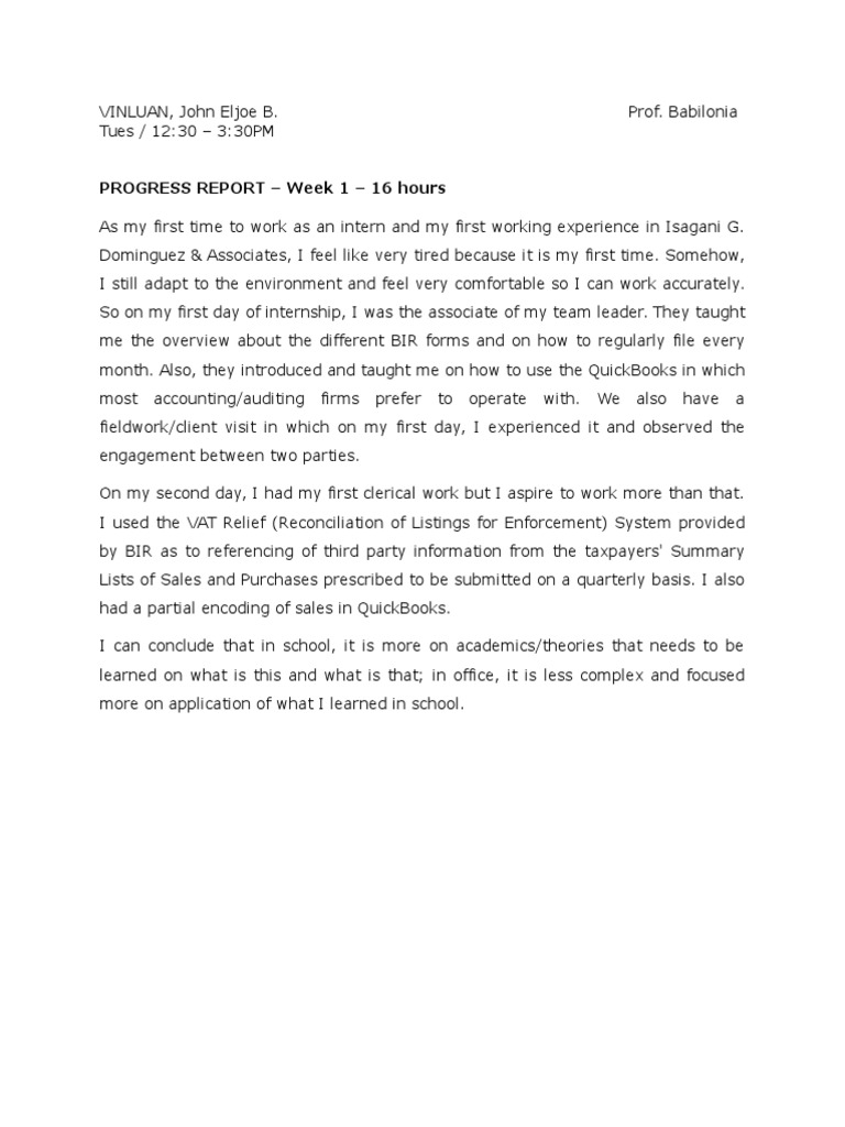 Progress Report 1 | PDF