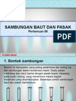 Sambungan Baut Dan Pasak