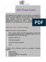 UOP E Assignments - LAW 421 & LAW 421 Final Exam Answers Free