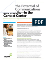 Turning The Potential of Unified Communications Into Results-In The Contact Center