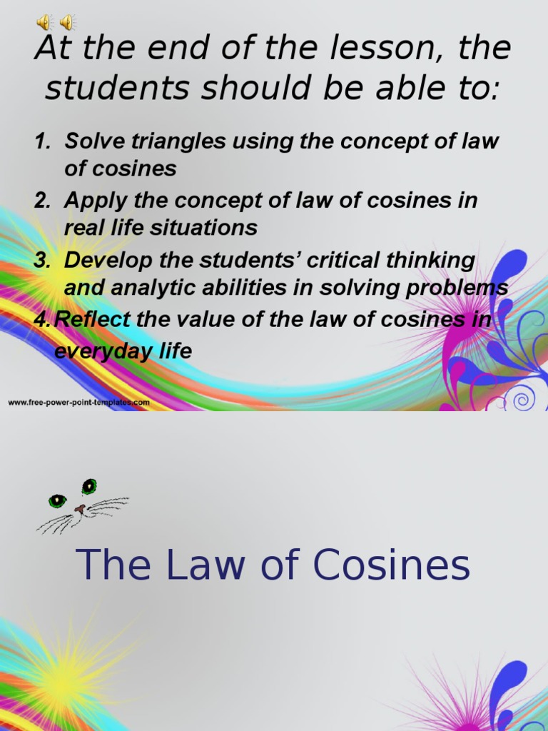 The Law of Cosines | Trigonometric Functions | Angle ...