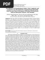 Download The Influence Of Organizational Culture Task Complexity and Competence On Job Satisfaction Organizational Citizenship Behavior and Nurse Performance Of Kodam VIIWirabuana Sulawesi Indonesian National Army Hospital by inventionjournals SN323822452 doc pdf