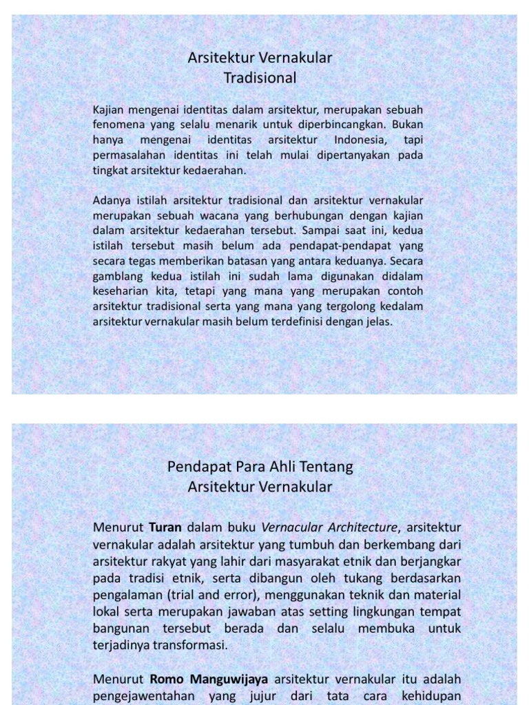 Arsitektur Vernakular PDF | PDF