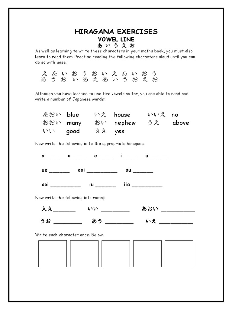 hiragana exercises pdf japanese writing system yamato people
