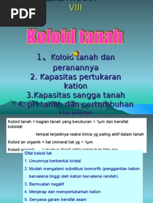 Ddit 7 Dasar Dasar Kimia Tanah