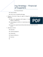 The Sourcing Strategy - Financial Appraisal of Suppliers