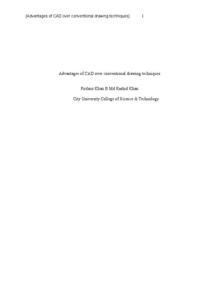 CAD Advantages Over Manual Drafting | PDF | Technical Drawing ...