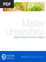 Master en Nutrición Humana y Dietética (Titulación Universitaria + 60 Créditos ECTS)