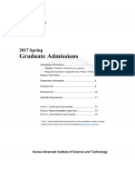 2017 Spring Graduate Admission Guidelines