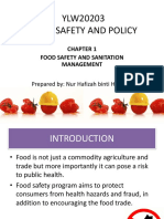 Food Safety and Policy Chapter 1: Food Safety Management