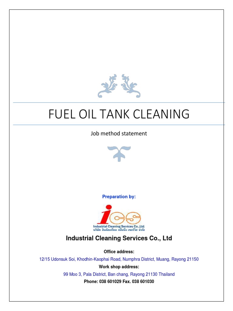 Fuel Oil Tank Cleaning Procedure PDF