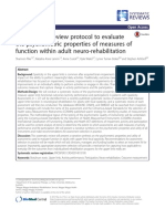 A Systematic Review Protocol to Evaluate the Psychometric Properties of Measures of Function Within Adult Neuro-rehabilitation