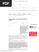 Paralelismo – Uma Questão de Estilo Textual - Brasil Escola