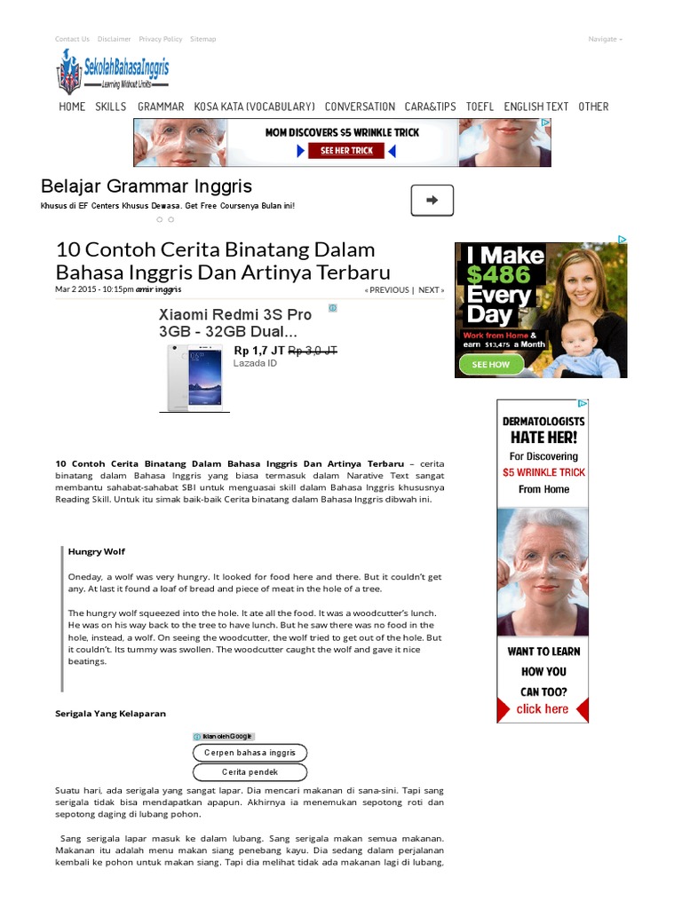 10 Contoh Cerita Binatang Dalam Bahasa Inggris Dan Artinya