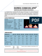 APD-100 a 2250 características rompedores conicos