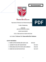 Tire manufacturing process group assignment