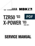 Yamaha TZR 50 03 Owners's Manual