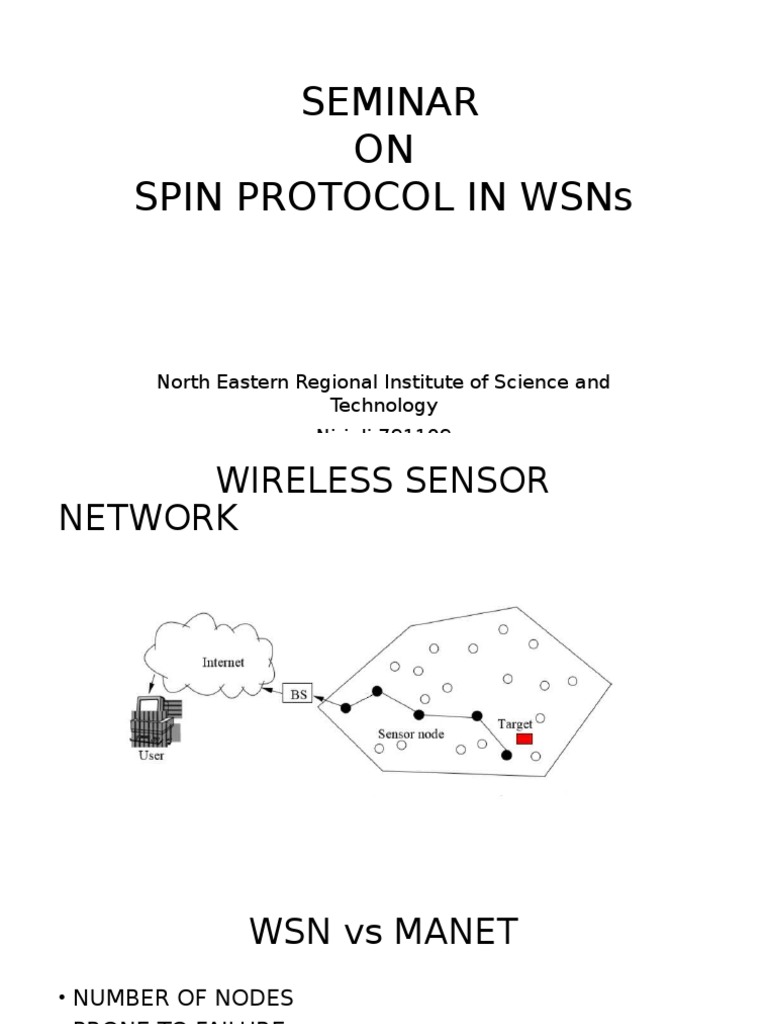 Spin Protocol Seminar in WSNs | PDF