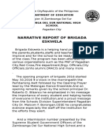 Narrative Report of Brigada Eskwela