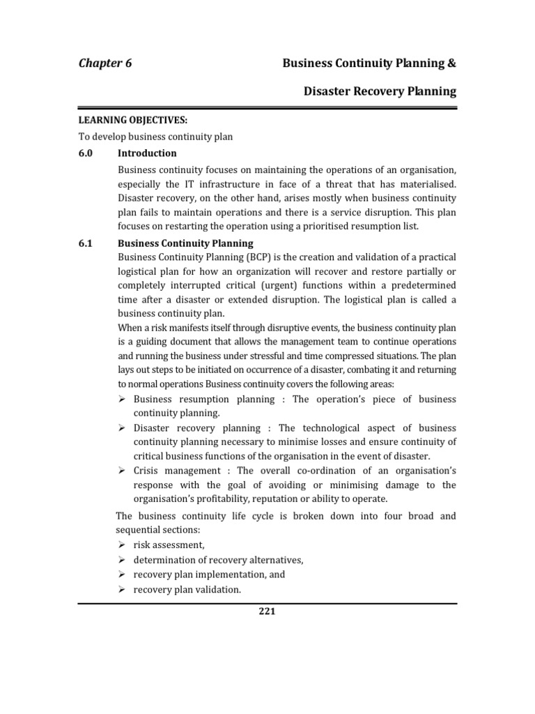Business Continuity & Disaster Recovery Plan | PDF | Business ...