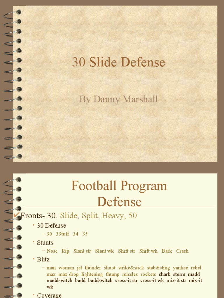 30 Slide Defense Strategies for Football | PDF | Gridiron Football ...