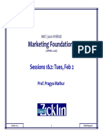 Marketing Foundations: Sessions 1&2: Tues, Feb 2