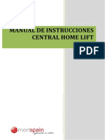 Manual de instrucciones central homelift