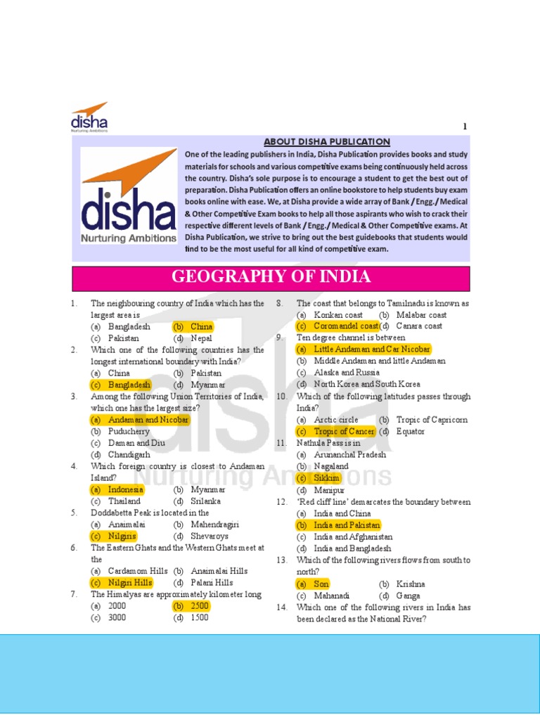 Geography Of India Pdf Himalayas Monsoon
