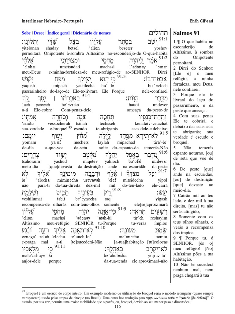 SALMO 91 Hebraico Religião e Crença