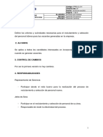 Procedimiento de Reclutamiento y Seleccion