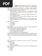 ABAP Certification Test