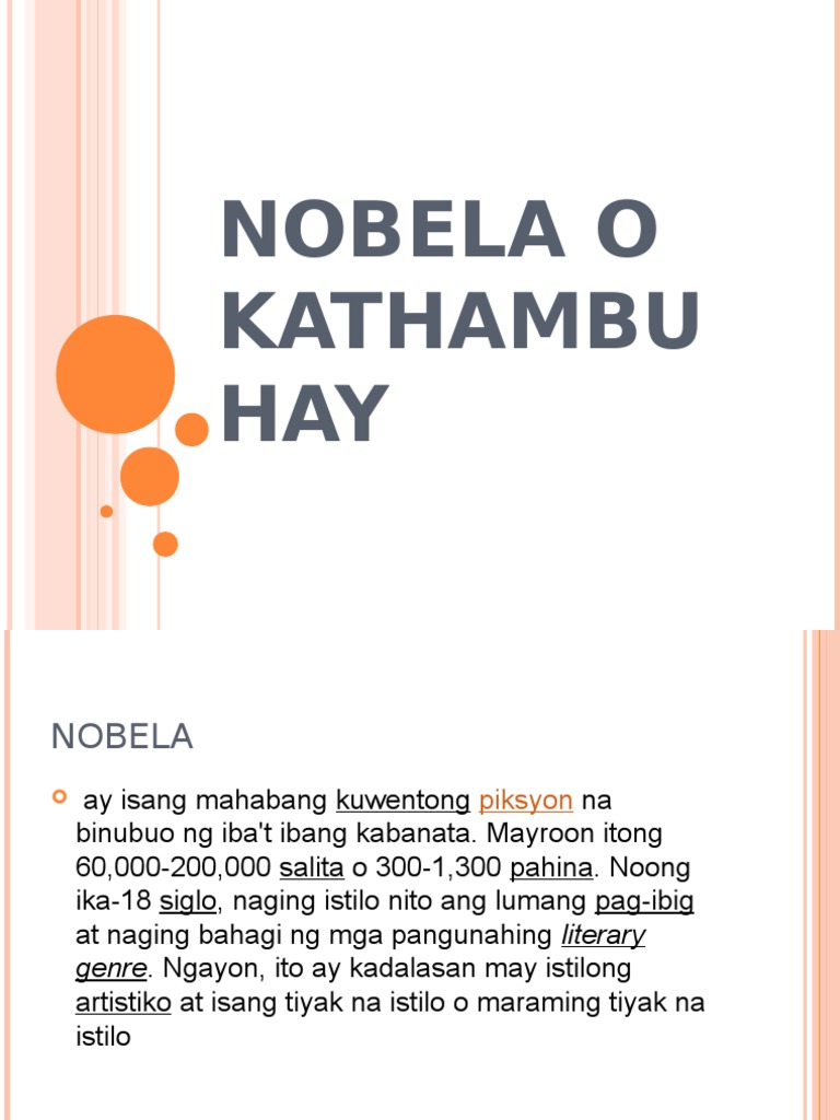 Kahulungan NG Nobela | PDF